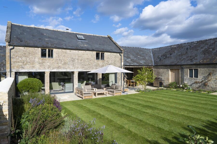 Cart Shed outside seating area barn conversion