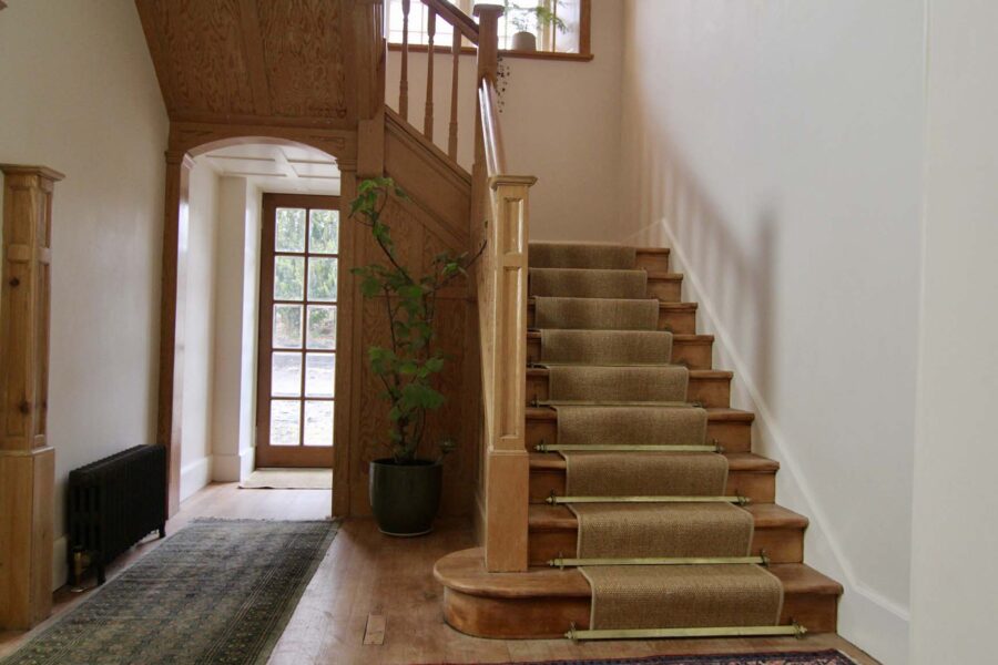 Ornate wooden staircase