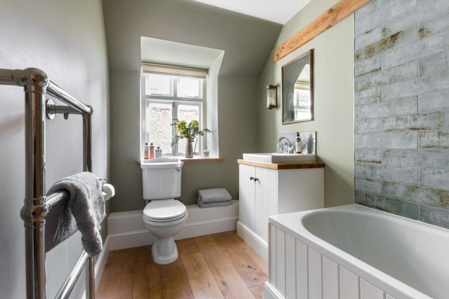 Modern Sage Green Bathroom