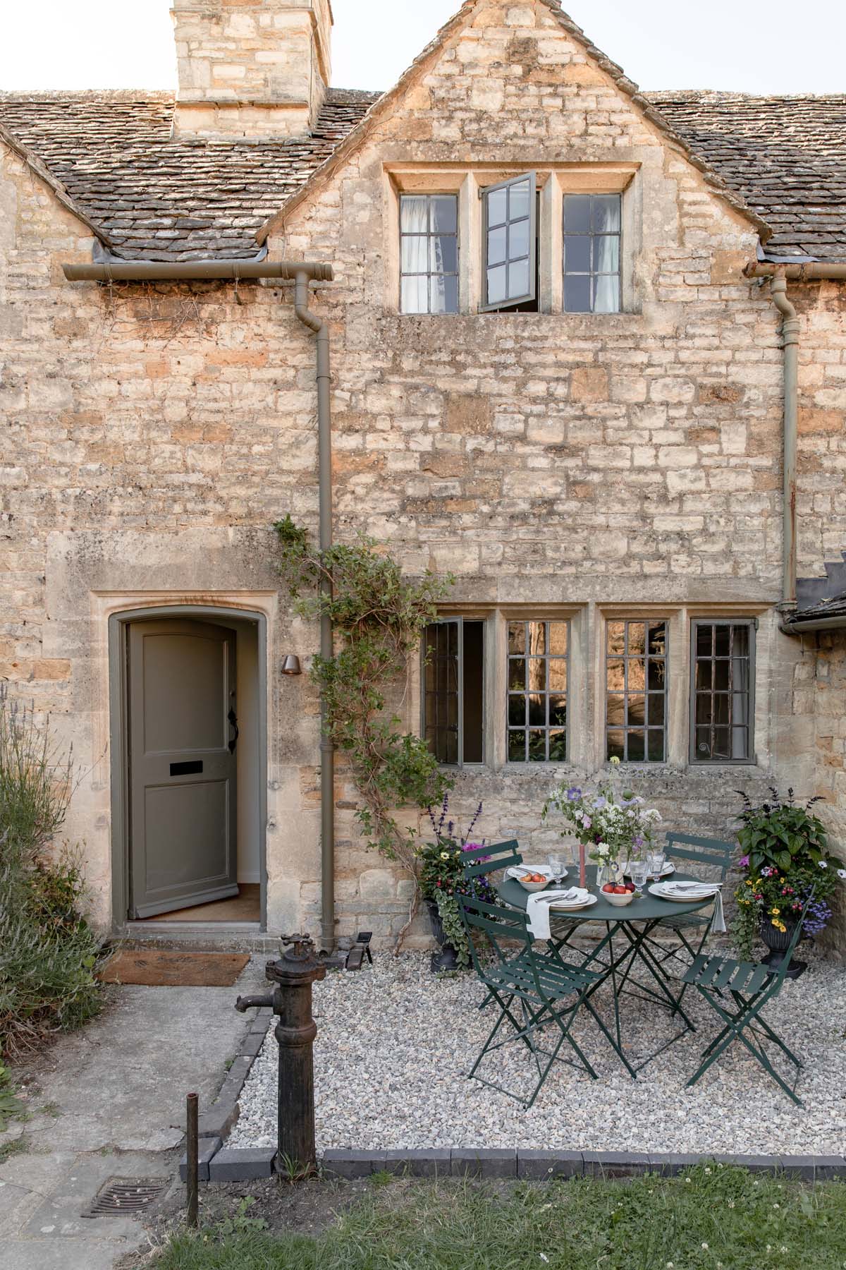 Stone Cottage Mews Exterior with grey painted door