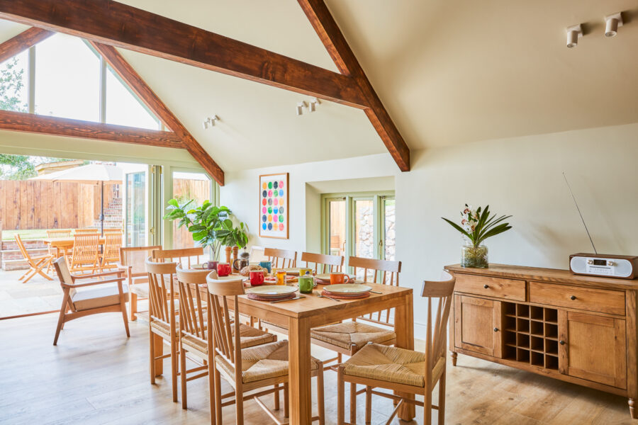 living room with breakfast table